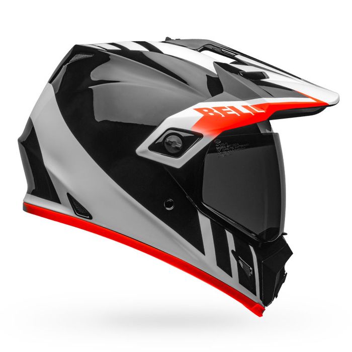 CAPACETE BELL MX9 ADVENTURE MIPS DASH PRETO/ BRANCO/ LARANJA